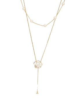 情人节礼物阿吉豆山茶花叠戴项链