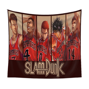 动漫墙布灌篮高手大背景布ins挂布床头卧室墙壁宿舍装饰房间挂毯