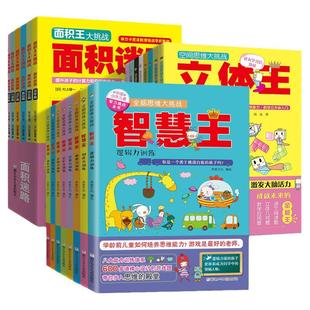 面积王+立体王+智慧王大挑战思维逻辑训练书想象力观察力专注力训练 儿童全脑智力开发大脑益智游戏书数学幼儿早教5岁宝宝小学6