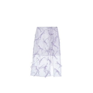 XUZHI春季新品度假系列雪纺编绳装饰小众设计半裙徐若晗爱你同款