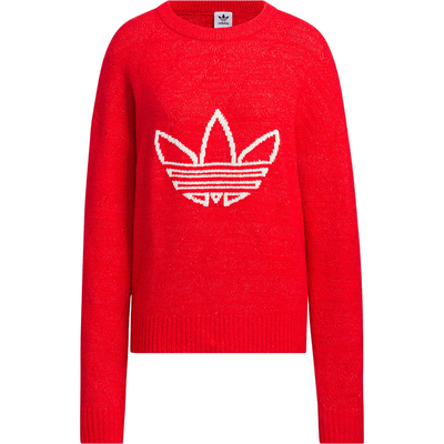 Adidas/阿迪达斯正品三叶草女士宽松圆领保暖针织卫衣JN0714