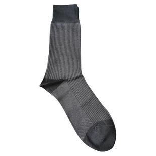 外贸出口男士丝光棉绅士袜夏天薄款无骨缝头竖条纹男袜中筒商务