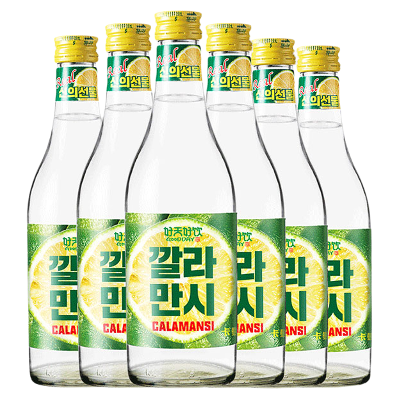 好天好飲韓國(guó)進(jìn)口卡曼橘果味燒酒韓式微醺低度非清酒360ml*6瓶裝