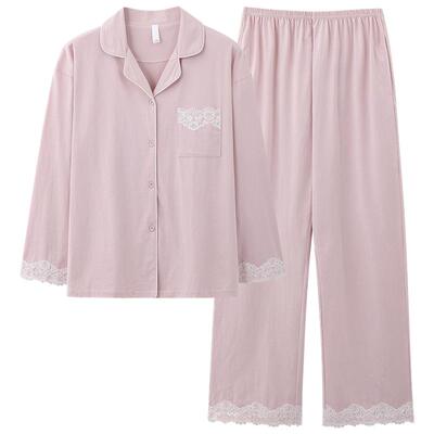 猫人纯棉睡衣女款可外穿家居服