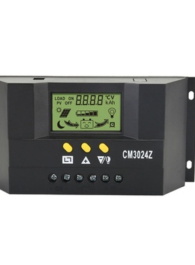 新款直销CM3024Z 12V24V30A太阳能控制器LCD液晶电流显示太阳能充
