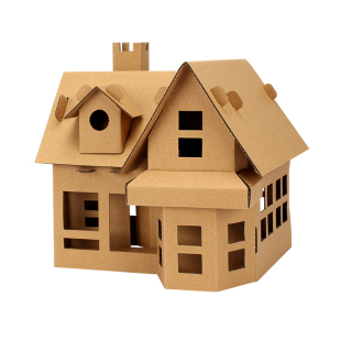 儿童DIY纸盒玩具幼儿园小学生手工作业纸箱纸板拼装亲子制作材料