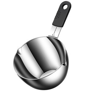 304不锈钢亮光烘焙勺美式量勺调味勺60/80/120/240ml带刻度浇汁勺