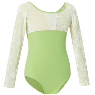 舞蹈服儿童女丝绒秋冬季长袖芭蕾舞体操服女童跳舞衣服中国舞服装