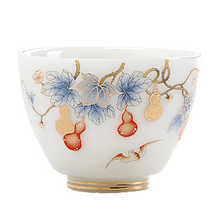 冰种璞玉白瓷茶杯主人杯高档个人专用茶具泡茶陶瓷景德镇伴手礼