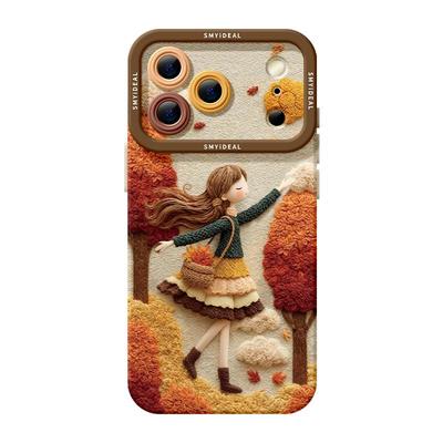 适用苹果17手机壳女款iphone16pro保护套13mini全包14防摔11/12/xs软外壳7plus硅胶8高级15网红se刺绣女孩max