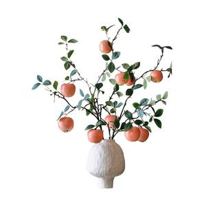 仿真苹果枝仿真花苹果装饰水果客厅餐桌假花果实摆件树枝摆设插花