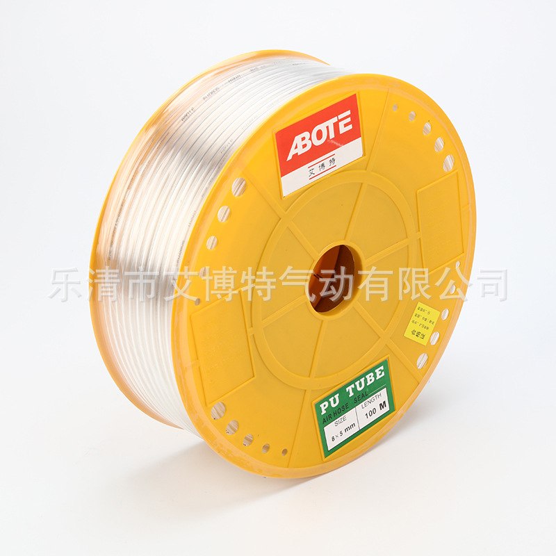 厂家供应PU气动软管8x5聚氨酯空管100M软管气动弹簧压