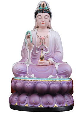 精工彩陶瓷观音菩萨像佛像全堂佛