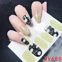 Waterproof nail stickers, female Korean fresh and clean stickers, Internet celebrity full stickers, finished nail stickers with low douyin thumbnail 4