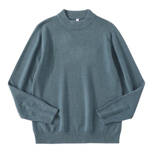 特价 绵羊毛秋冬加绒厚款毛线衣保暖冬季御寒一体绒半高领针织衫