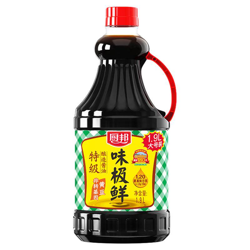 厨邦味极鲜特级生抽酱油1.9L