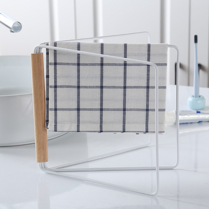 日式铁艺抹布收纳架抹布布厨房立式沥水物灶台洗碗架置客厅整理