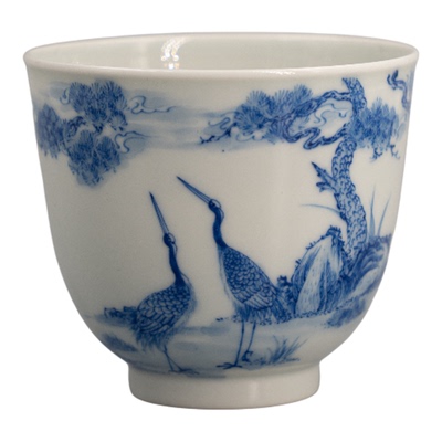 皇窑|青花松鹤单杯