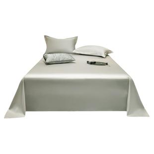 纯色高端纯色全棉床单三件套丝滑裸睡纯棉被单加大床用炕单可定制