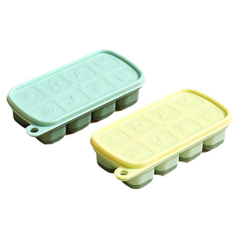 食品级硅胶冰格家用迷你小冰盒制冰模型婴儿辅食冷冻格冰块模具译
