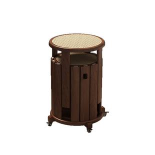 三梦实木叠叠乐凳子家用可叠放藤编组合凳中古风堆叠备用折叠餐凳