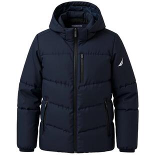 NAUTICA/诺帝卡男装冬季防泼水蓬松保暖连帽羽绒服JO4401