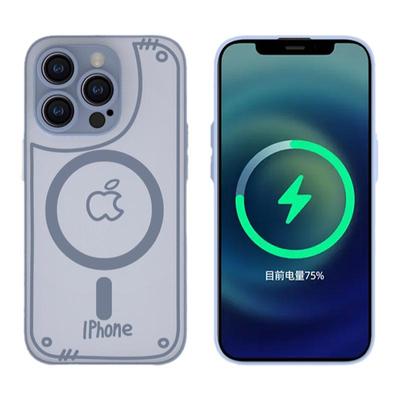 适用于奶奶灰肤感磁吸苹果手机壳