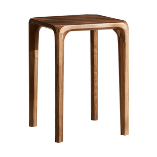 yamoo北美黑胡桃木全榫卯凳子北欧实木板凳家用餐厅可叠放小方凳