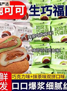 新日期抹茶巧克力】秋小晨生巧福团雪媚娘糯米餈解馋小零食糯米