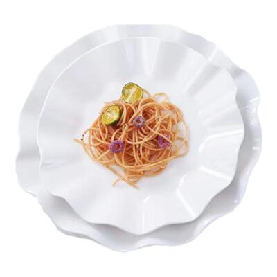 宜呈陶瓷菜盘纯白创意不规则餐具