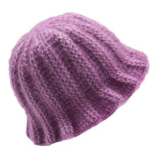 秀丝雅diy钩针秋冬长毛锦柔线亮丝纱线小飞边帽手工编织材料包