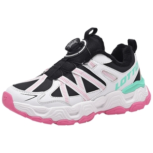 LOTTO乐途儿童女童加绒二棉运动鞋子2025秋冬季新款男童皮面跑鞋