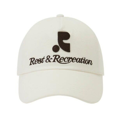 restrecreation撞色字母刺绣帽子