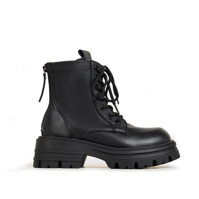 真皮厚底英伦风机车短靴马丁靴