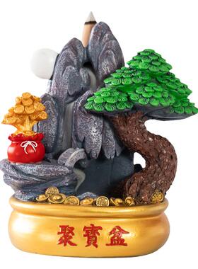 倒流香炉家用室内檀香沉香熏香炉创意摆件茶宠道香薰净化空气除臭