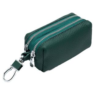 大容量钥匙包男女士真皮双层拉链家用汽车锁匙包收纳零钱包多功能