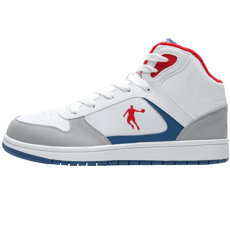 乔丹AJ男鞋板鞋秋季加绒保暖休闲棉鞋官方正品防水经典高帮板鞋男