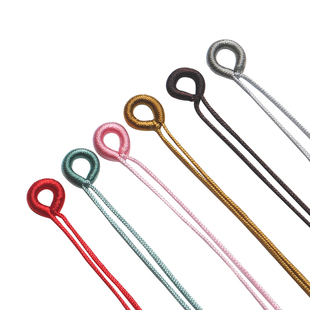 手工编织拉环线圈绕线绳头半成品手链扣头绳子吊坠扣DIY手工配件