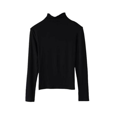 螺纹半高领内搭打底衫女秋冬上衣