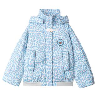 KEIKO 迷彩满印短款连帽棉服25冬季量感暖核宽松加厚外套面包服