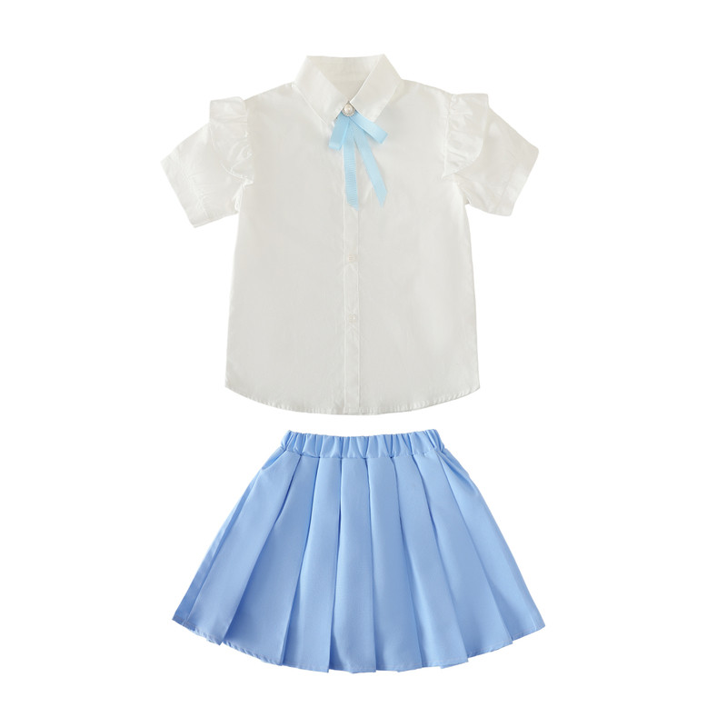 六一儿童节表演服夏季小学生班服园服毕业照学院风衬衫套装演出服
