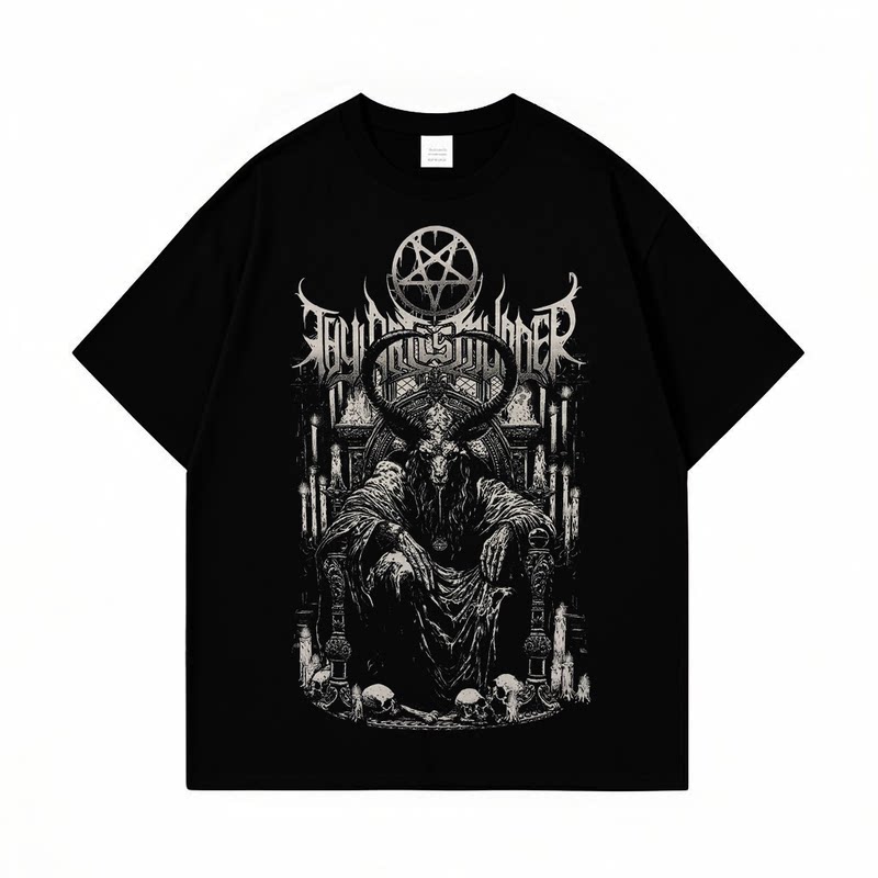 Thy Art Is Murder乐队欧美摇滚骷髅印花短袖T恤男女纯棉上衣夏季