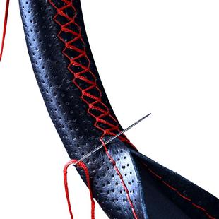 真皮手缝方向盘套大众手工缝制皮套夏季防滑男女四季通用汽车把套