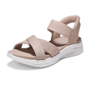斯凯奇闪穿鞋夏季女款一脚蹬凉鞋运动软底暴走运动轻便休闲沙滩鞋