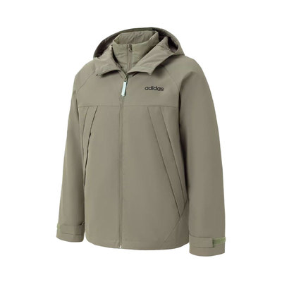 阿迪达斯户外防风连帽夹克