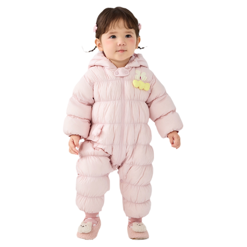 巴拉巴拉婴儿羽绒服连体衣女童
