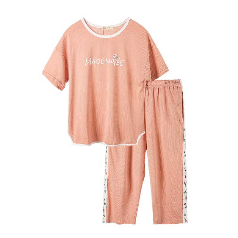 绮瑞女士七分裤全棉大码家居服