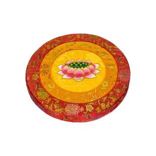 打坐垫 庄严品家用垫子 织锦缎刺绣非折叠静坐垫莲花棕丝禅修垫