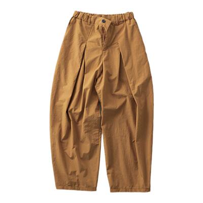 纯棉深褶气球裤休闲裤松紧腰