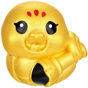 潮宏基十二生肖足金串珠黄金转运珠5D硬金珐琅礼物女本命年文昌笔